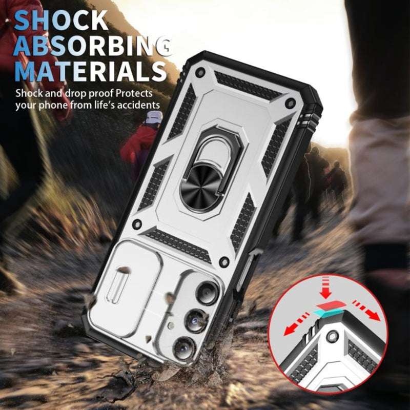 Chargez l&#39;image dans la visionneuse de la galerie, Samsung Galaxy A17 (SM-A176) - Sliding Camshield TPU + PC Phone Case with Holder
