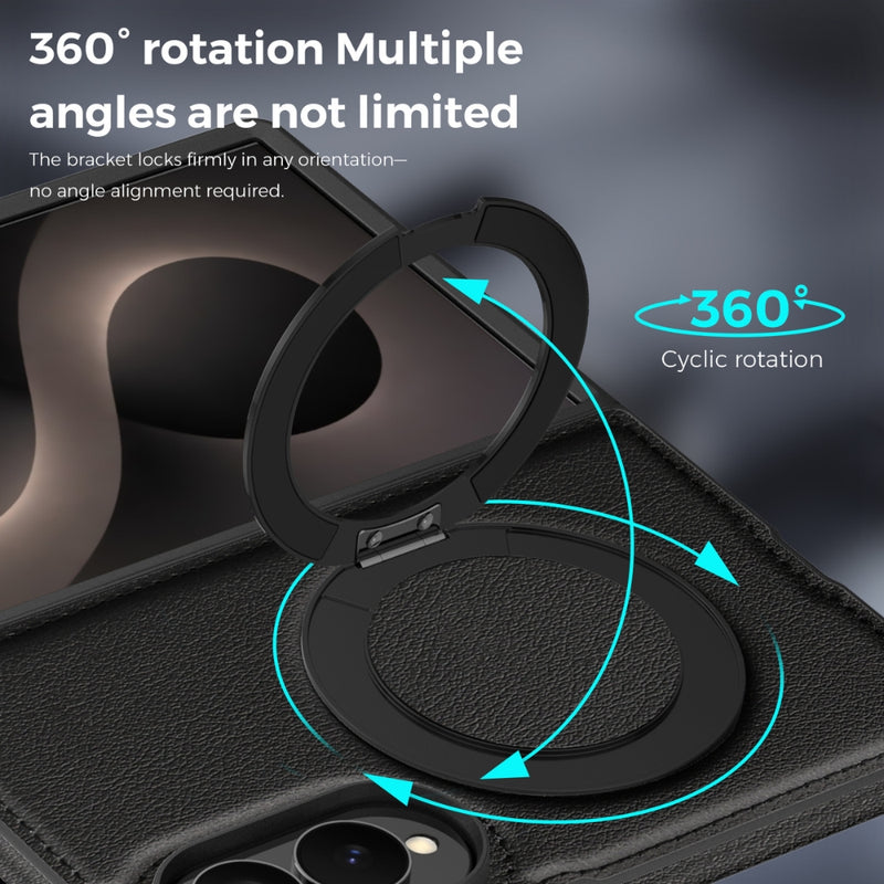 Load image into Gallery viewer, Samsung Galaxy Z Fold8 5G - Magnetic Leather Case with 360° Rotating Foldable Stand
