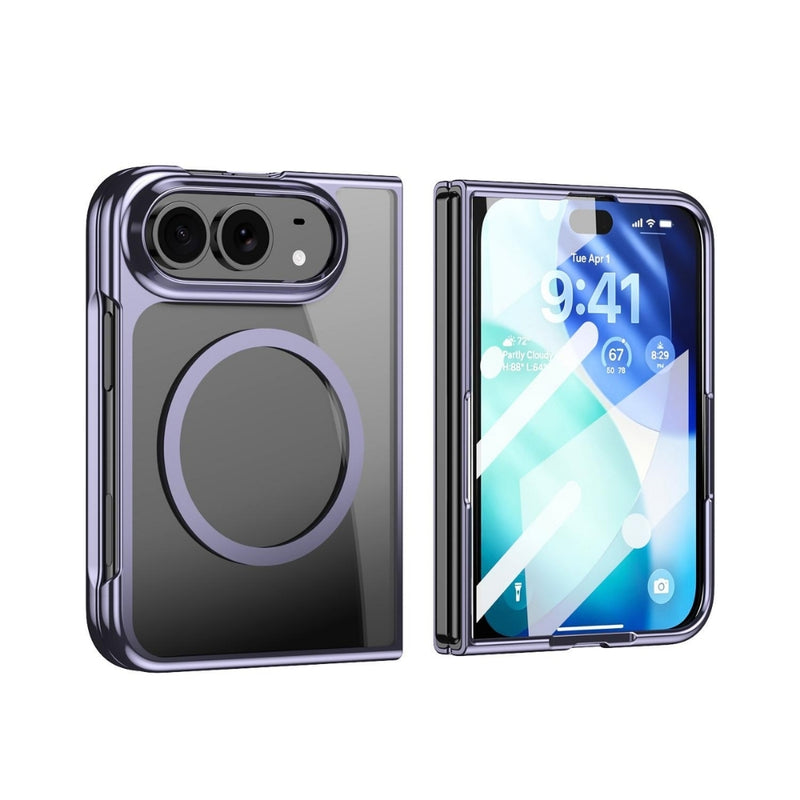 Load image into Gallery viewer, Apple iPhone Ultra - Clear Plated Magnetic Integrated Film Phone Case
