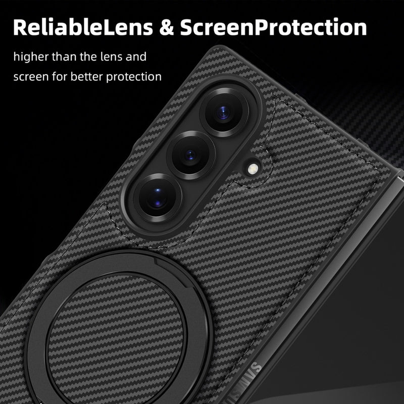 Load image into Gallery viewer, Samsung Galaxy Z Fold8 Ultra 5G - Aramid Fiber Magnetic Phone Case with 360° Rotating Stand
