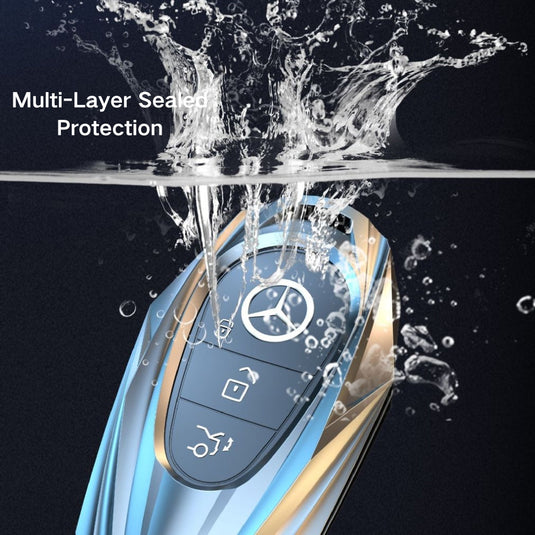 Mercedes Benz Mecha Style Zinc Alloy Car Key Fob Case Cover For Benz A, B, C, E, S, G-Class, GLA, GLB, GLC, GLE, GLS, CLA, CLS, EQC