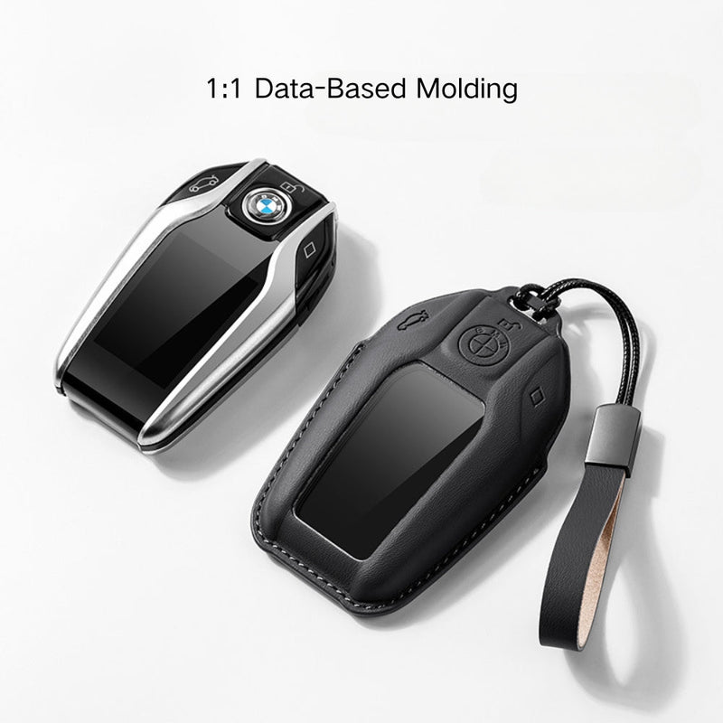 Load image into Gallery viewer, BMW Leather Car Key Fob Case Cover For 1, 2, 3, 5, 7 Series, X1, X3, X5, X6, X7, ix1, ix40, ix50, i8
