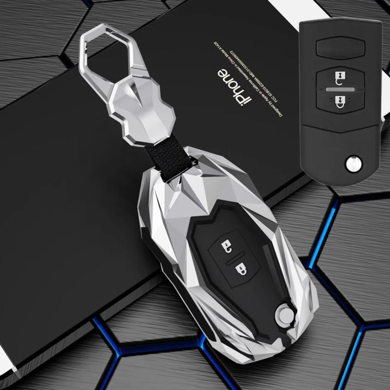 Chargez l&#39;image dans la visionneuse de la galerie, Mazda Zinc Alloy Car Key Fob Cover Case Remote For Mazda 2, 3, 5, 6, CX-3, CX-5, CX-7, CX-9

