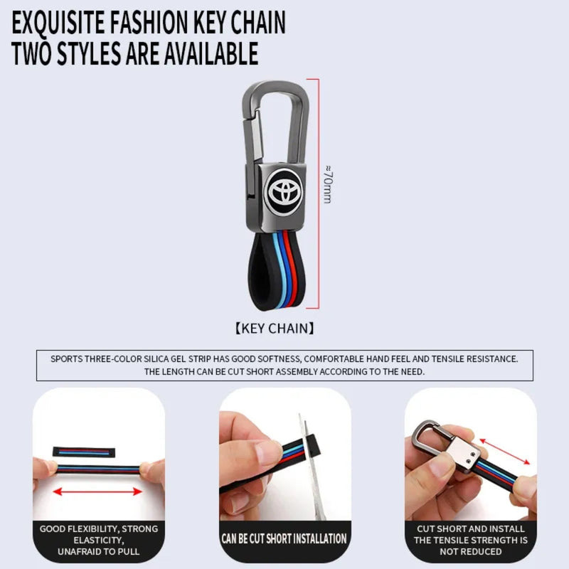 Load image into Gallery viewer, Toyota Foldable Style Metal Shell &amp; Soft Silicone Full Protection Car Key Fob Case Cover For Camry RAV4 Highlander Avalon C-HR Prius Corolla

