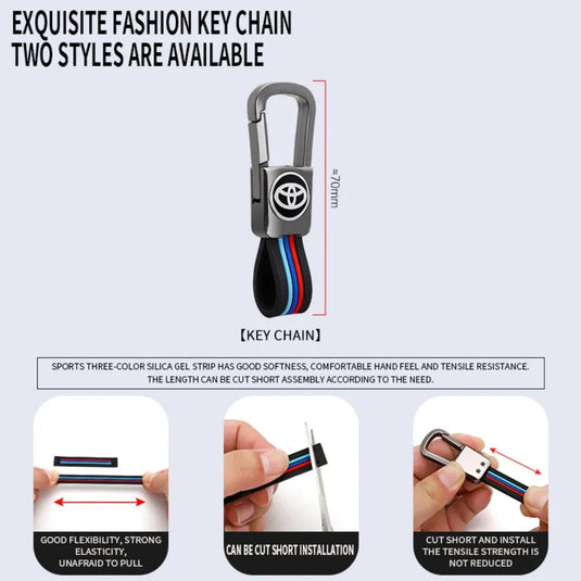 Toyota Foldable Style Metal Shell & Soft Silicone Full Protection Car Key Fob Case Cover For Camry RAV4 Highlander Avalon C-HR Prius Corolla