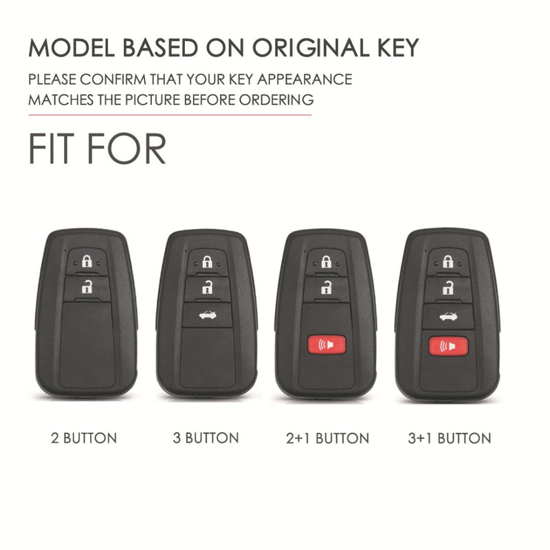 Chargez l&#39;image dans la visionneuse de la galerie, Toyota Handcrafted Genuine Leather Car Key Fob Protective Case Cover For Camry, C-HR, Corolla, RAV4, Avalon, Land Cruiser, Prado, Prius
