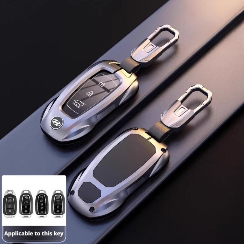 Load image into Gallery viewer, Hyundai Stylish Metal Car Key Fob Protective Case Cover For Tucson, Sport, Elantra, Santa Fe, ix35, ix25
