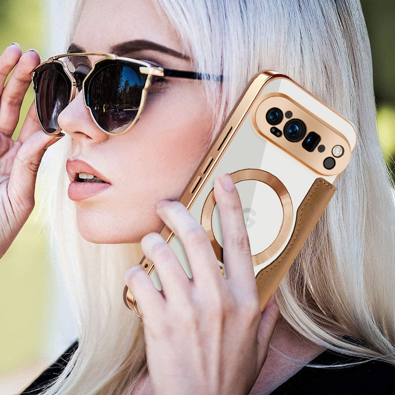 Chargez l&#39;image dans la visionneuse de la galerie, Google Pixel 10 / 10 Pro - Shield Magsafe RFID Anti-theft Rhombus Leather Phone Case
