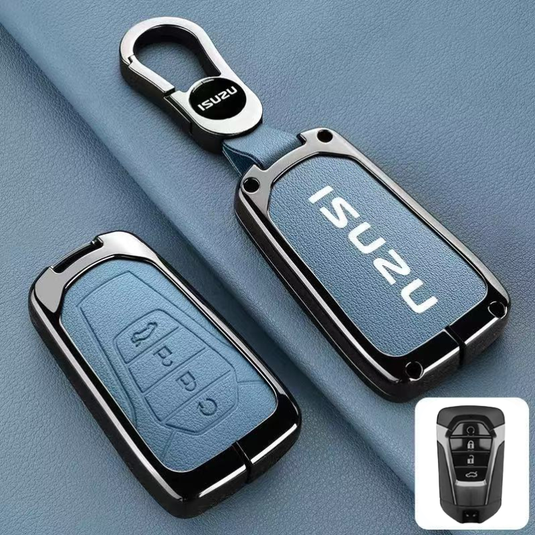 Isuzu Aluminum Alloy Shockproof Car Key Case Cover for D-Max, MU-X, Lingtuo, Ruimai
