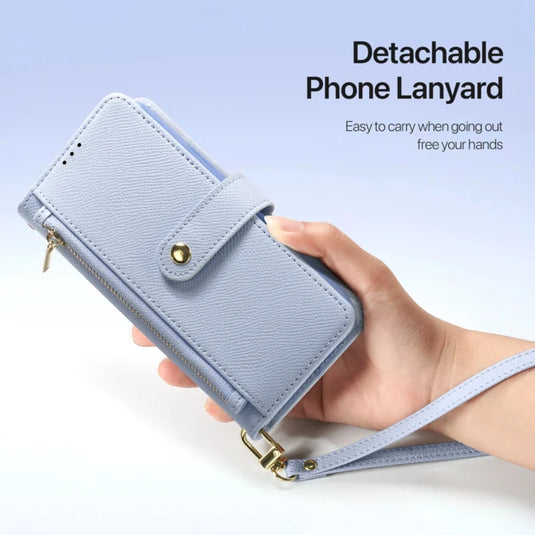 [Detachable][With Card Slot] Apple iPhone 17 - Detachable Magnetic Genuine Leather Wallet Case