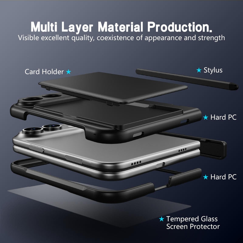 Chargez l'image dans la visionneuse de la galerie, Apple iPhone Ultra / Fold - Card Bag Holder Hinge Integrated Film Phone Case, with Pen

