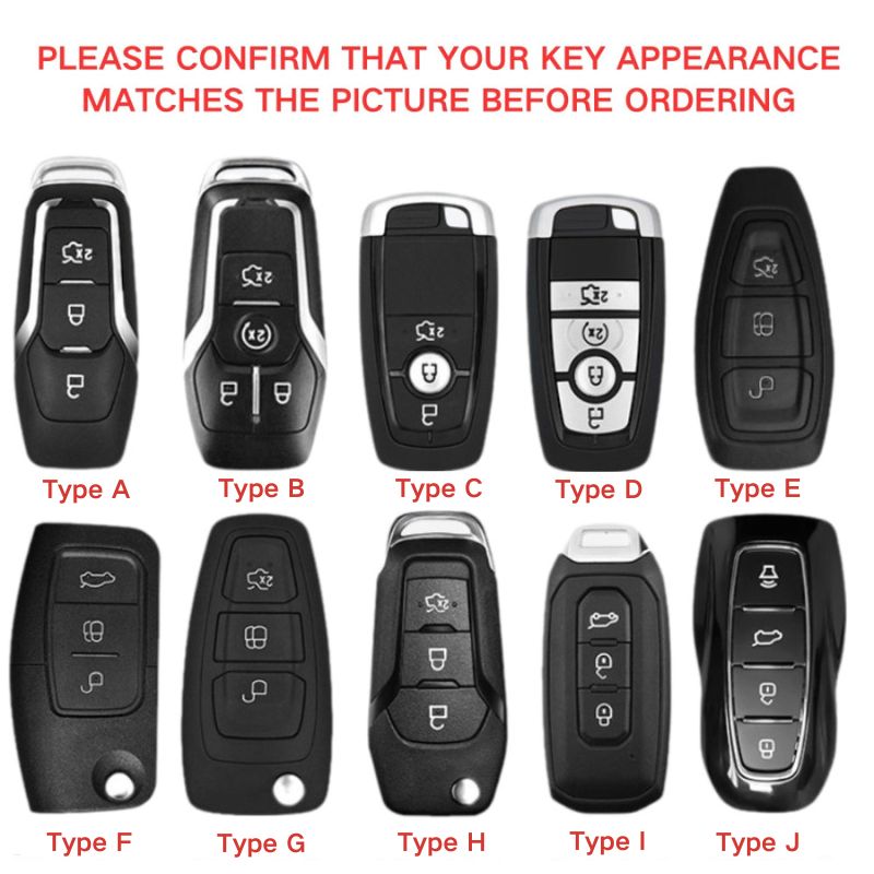 Chargez l&#39;image dans la visionneuse de la galerie, Ford Zinc Alloy Leather Folding Car Key Fob Case Cover For Ranger, Mustang, Everest, Escape, Puma, Transit, Focus, Fiesta, Ranger Raptor, Mondeo
