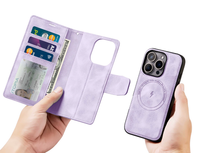 Cargue la imagen en el visor de la galería, [2 in 1 Detachable][MagSafe Compatible] Apple iPhone 17/Air/Pro/Max Hanman Flip Wallet Leather Case - i-Station Mobile Phone &amp; Electronic Device Repair and Accessories

