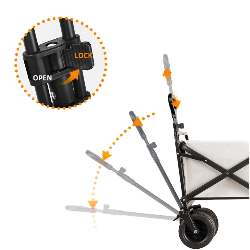 Load image into Gallery viewer, Extender Folding Cart Outdoor Extra Long Utility Large Capacity Wagon Cart Camping Picnic Trolley Beach Collapse Folding Cart - Polar Tech Australia
