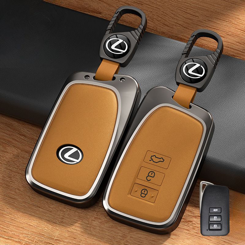 Cargue la imagen en el visor de la galería, Lexus Aluminum Alloy + PU Leather Car Key Fob Case Cover For ES200, ES300h, RX350h, RX300, NX200, NX260 - Polar Tech Australia
