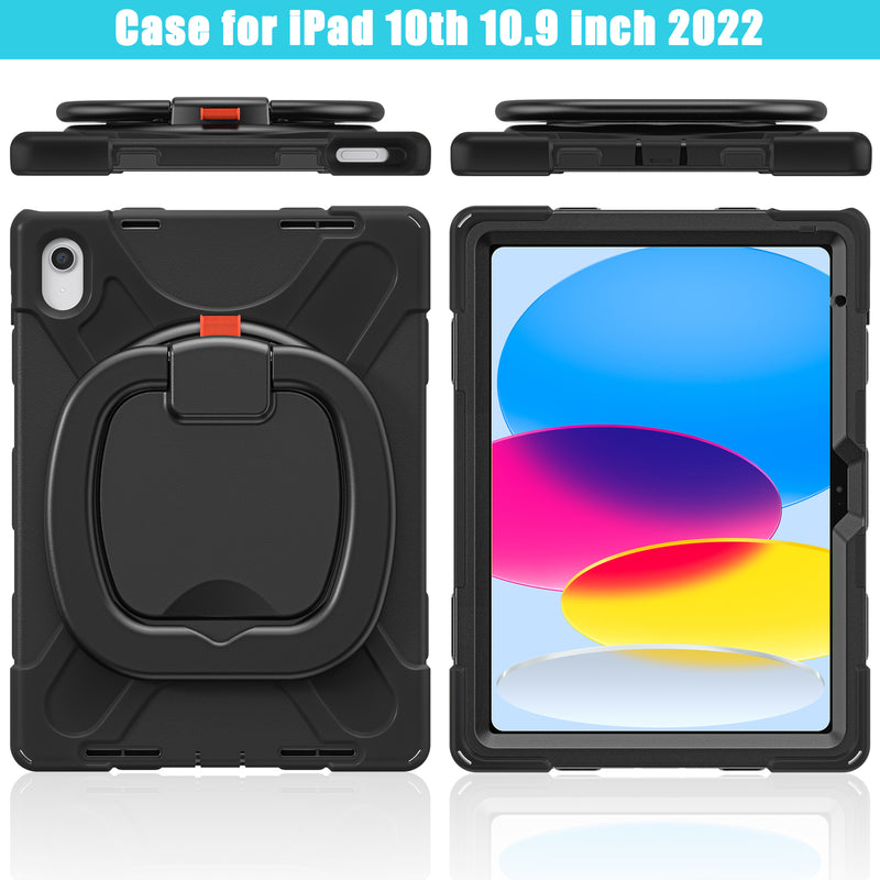 Load image into Gallery viewer, Apple 10th 2022 10.9“ EVA Kid Friendly Heavy Duty Ring Holder Stand Case - Polar Tech Australia
