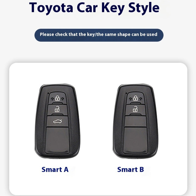 Chargez l&#39;image dans la visionneuse de la galerie, Toyota Zinc Alloy Leather Car Key Fob Case Cover For Camry, C-HR, Corolla, RAV4, Avalon, Land Cruiser, Prado, Prius
