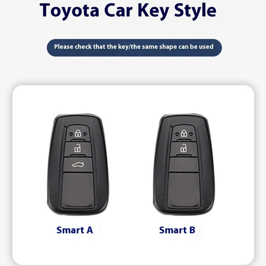 Toyota Zinc Alloy Leather Car Key Fob Case Cover For Camry, C-HR, Corolla, RAV4, Avalon, Land Cruiser, Prado, Prius