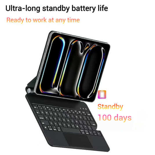 [With Touchpad][Magic Keybord] Apple iPad Pro 13-inch 7th Gen (2024) Smart Multi-Touch Trackpad Magnetic Wireless Keyboard Case With RGB Backlit - Polar Tech Australia