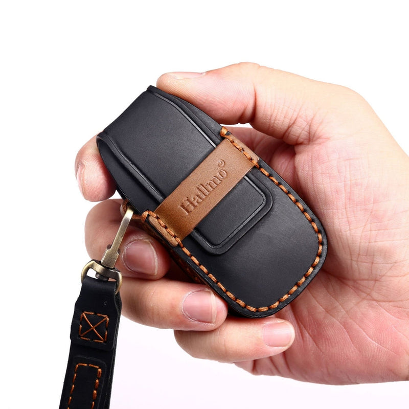 Load image into Gallery viewer, Audi Handcrafted Genuine Leather Car Key Fob Case Cover For A3, A4, A5, A6, A8, Q2, Q5, Q7, Q8, e-tron
