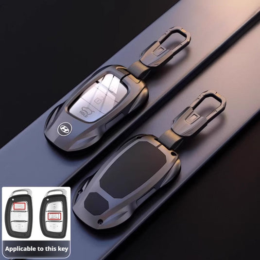 Hyundai Stylish Metal Car Key Fob Protective Case Cover For Tucson, Sport, Elantra, Santa Fe, ix35, ix25