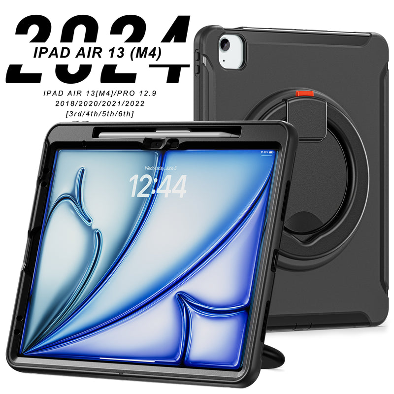 Chargez l&#39;image dans la visionneuse de la galerie, Apple iPad Pro 2024 13”  - EVA Kid Friendly Heavy Duty Ring Holder Stand Case - Polar Tech Australia
