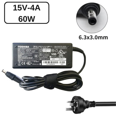 [60W/15V-4A][6.3x3.0] Toshiba Satellite 200 / 300series  AC Power Adapter Laptop Wall Charger (AU Plug) - Polar Tech Australia