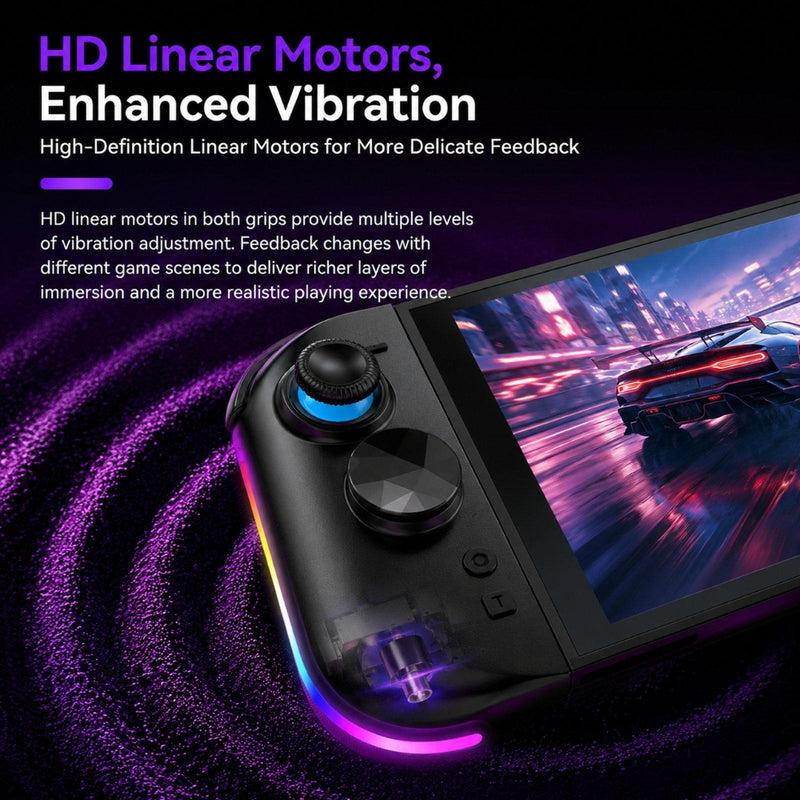 Chargez l'image dans la visionneuse de la galerie, Nintendo Switch 2 Left + Right Magnetic Controllers 9-Axis RGB Motion-Sensing Hall-Effect Joystick With Bluetooth 5.4 Wake-Up and Burst Fire Functionality
