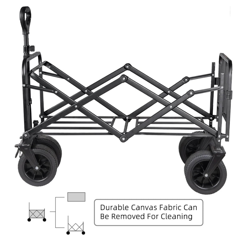 Load image into Gallery viewer, Extender Folding Cart Outdoor Extra Long Utility Large Capacity Wagon Cart Camping Picnic Trolley Beach Collapse Folding Cart - Polar Tech Australia
