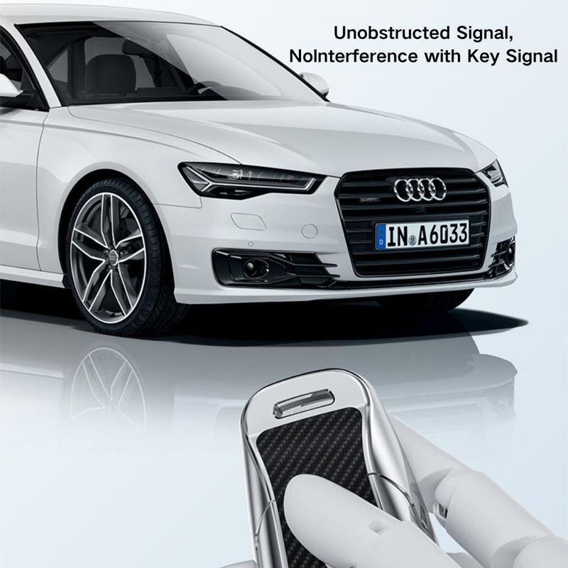 Load image into Gallery viewer, Audi Zinc Alloy + Carbon Fiber Texture Car Key Fob Case Cover For A3, A4, A5, A6, Q2, Q3, Q5, Q7, Q8, e-tron
