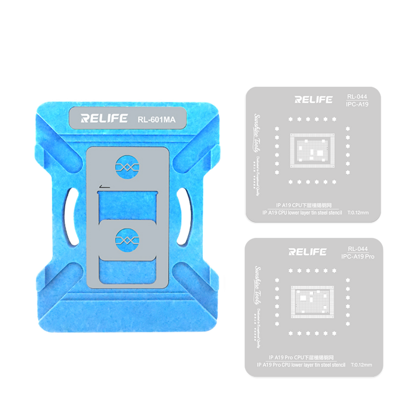 Cargue la imagen en el visor de la galería, [RL-601MA] Relife RL-601MA iPhone CPU Lower Layer Tin Planting Platform Set for iPhone 8 to 17Pro Max A11 to A19 Pro
