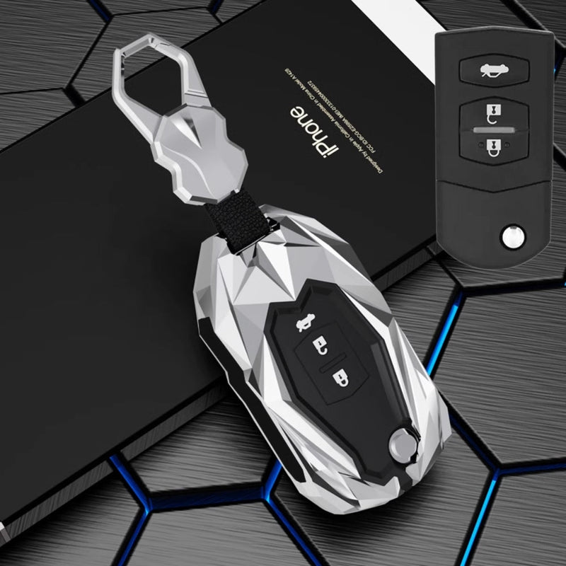 Chargez l&#39;image dans la visionneuse de la galerie, Mazda Zinc Alloy Car Key Fob Cover Case Remote For Mazda 2, 3, 5, 6, CX-3, CX-5, CX-7, CX-9
