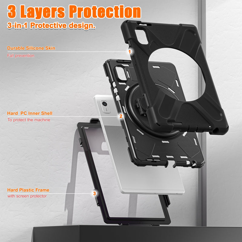 Cargue la imagen en el visor de la galería, Lenovo Tab M8 8&quot; inch 2019 (TB-8505) 360 Rotation Heavy Duty Kid Friendly Handle Case - Polar Tech Australia
