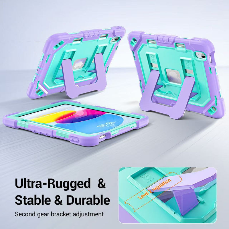 Load image into Gallery viewer, [Built-in Stand][With Shoulder Strap] Apple iPad 10.9/11'' 10/11th Gen (2022/2025) Shock-absorb Heavy Duty Case
