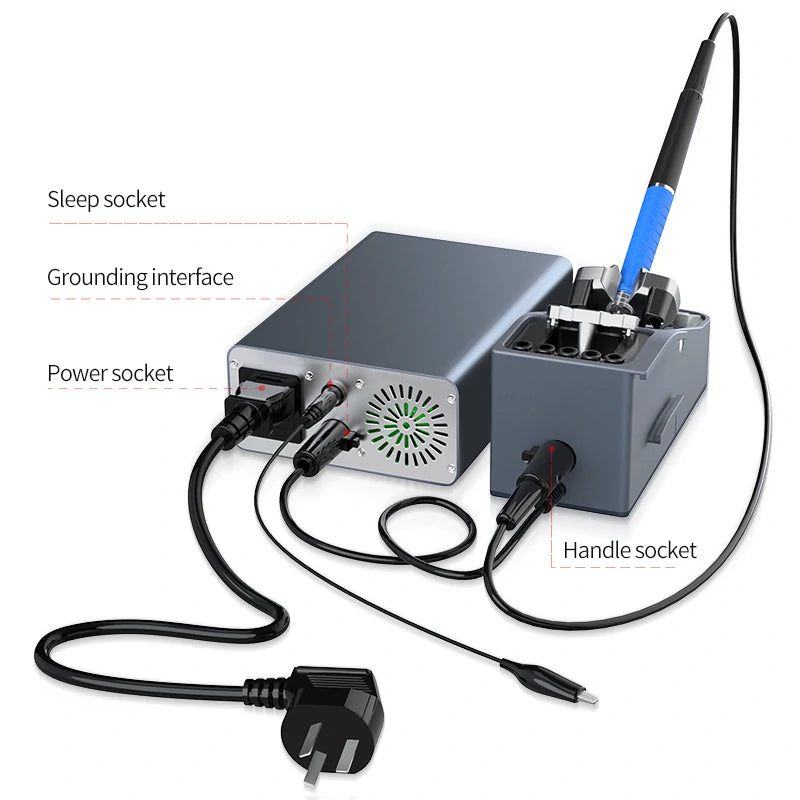 Load image into Gallery viewer, AiXun T3B 96W Micro Soldering Station for DIY Hobbyists – Precision, Efficiency, and Smart Technology - Polar Tech Australia
