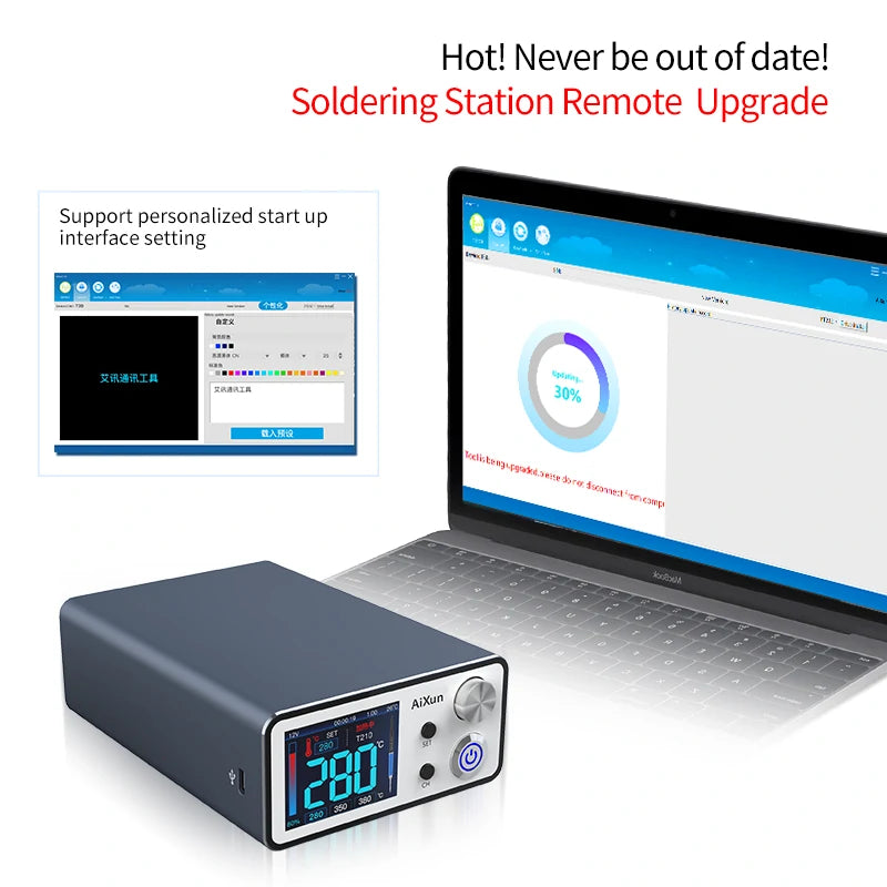 Load image into Gallery viewer, AiXun T3B 96W Micro Soldering Station for DIY Hobbyists – Precision, Efficiency, and Smart Technology - Polar Tech Australia
