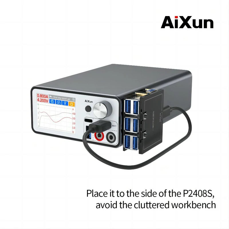 Load image into Gallery viewer, AiXun P2408S One-Key Boot-Up Docking Station with Six HUB Ports - Polar Tech Australia
