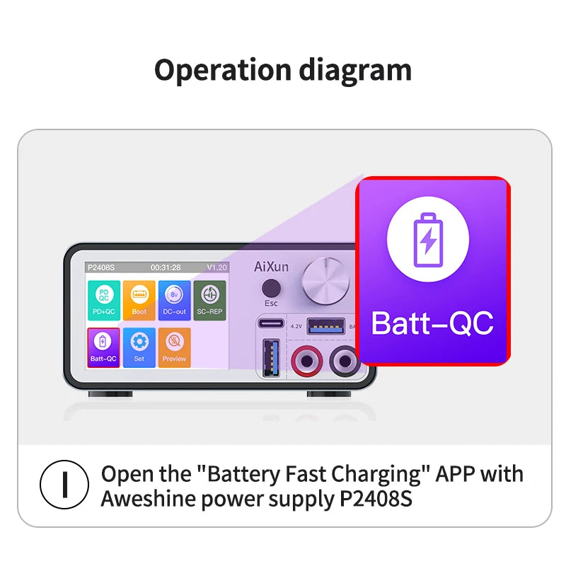 Chargez l&#39;image dans la visionneuse de la galerie, AiXun P2408S Battery Fast Charging Adaptor – Compatible with iPhone 6-13 Pro Max Series - Polar Tech Australia
