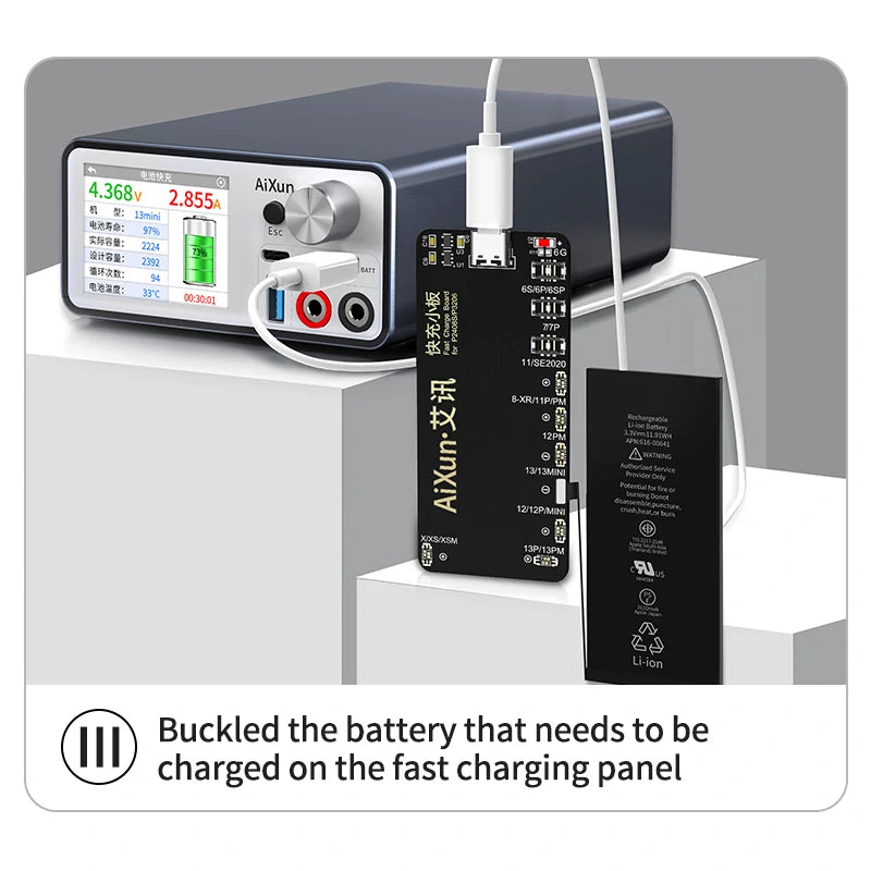 Chargez l&#39;image dans la visionneuse de la galerie, AiXun P2408S Battery Fast Charging Adaptor – Compatible with iPhone 6-13 Pro Max Series - Polar Tech Australia
