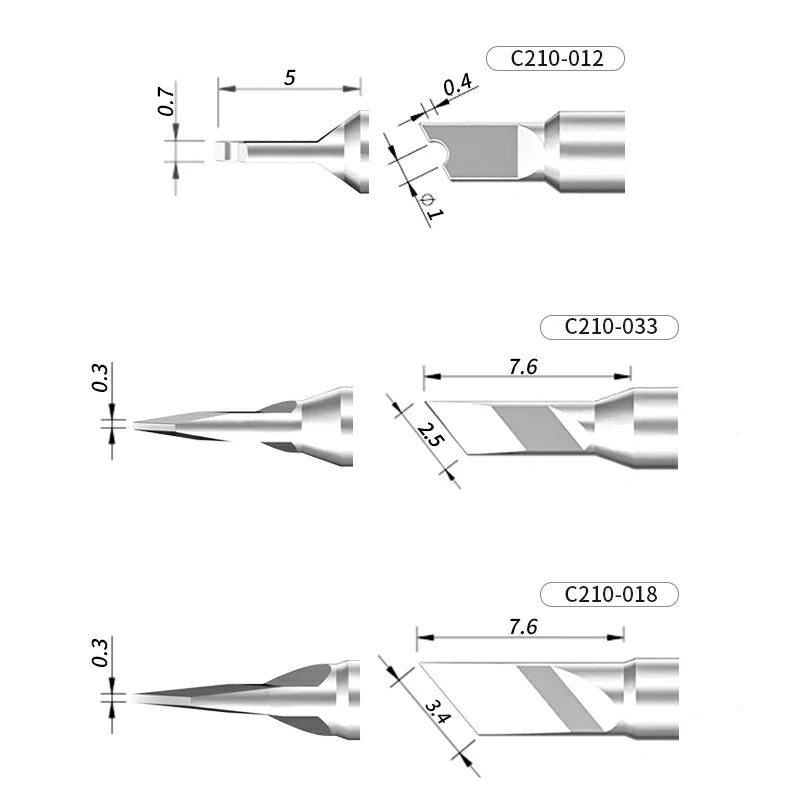 Load image into Gallery viewer, AiXun C210 Customized Soldering Iron Tips – High-Performance Replacement for Precision Soldering - Polar Tech Australia
