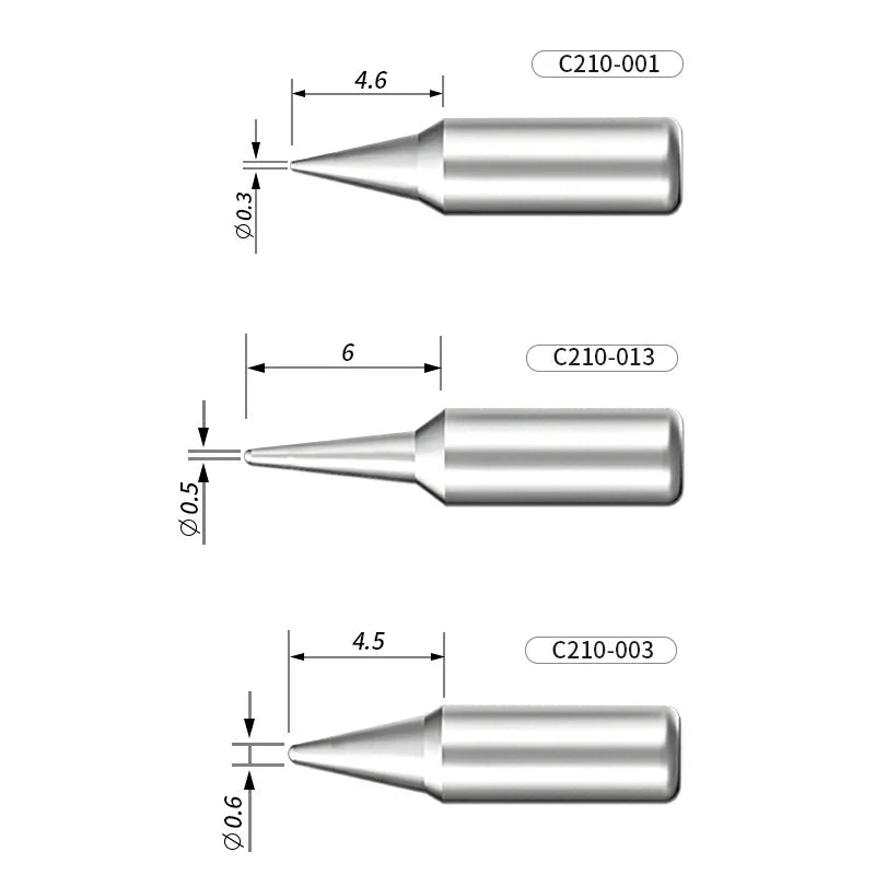 Load image into Gallery viewer, AiXun C210 Customized Soldering Iron Tips – High-Performance Replacement for Precision Soldering - Polar Tech Australia
