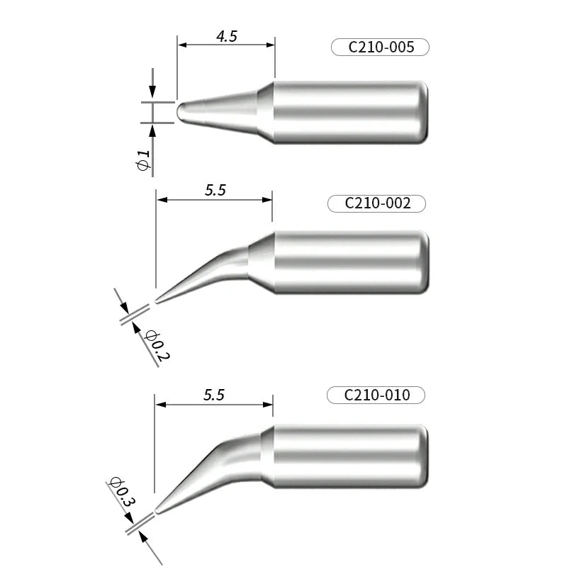 Load image into Gallery viewer, AiXun C210 Customized Soldering Iron Tips – High-Performance Replacement for Precision Soldering - Polar Tech Australia
