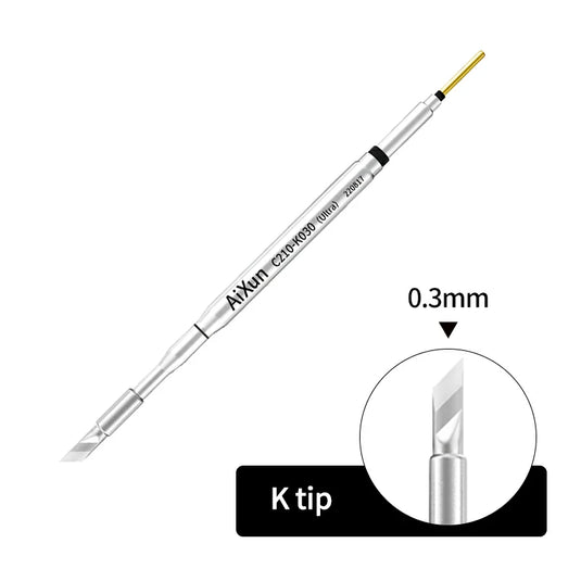 AiXun C210 Replacement Soldering Iron Tips – High-Precision Micro Soldering for SMD Rework - Polar Tech Australia