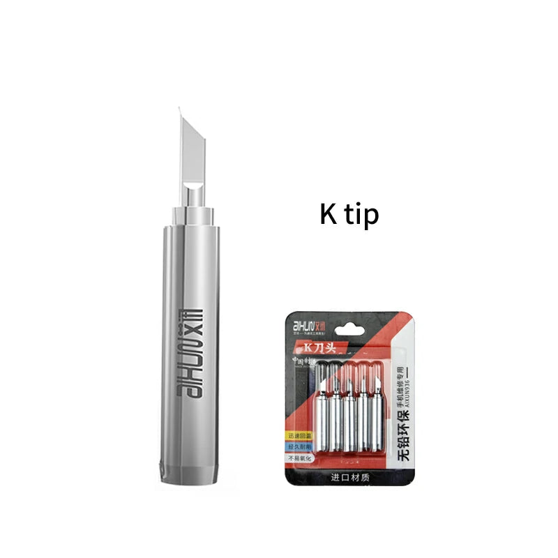 Load image into Gallery viewer, AiXun 936 Universal Lead-Free Silver Soldering Iron Tips – 5PCS Set - Polar Tech Australia
