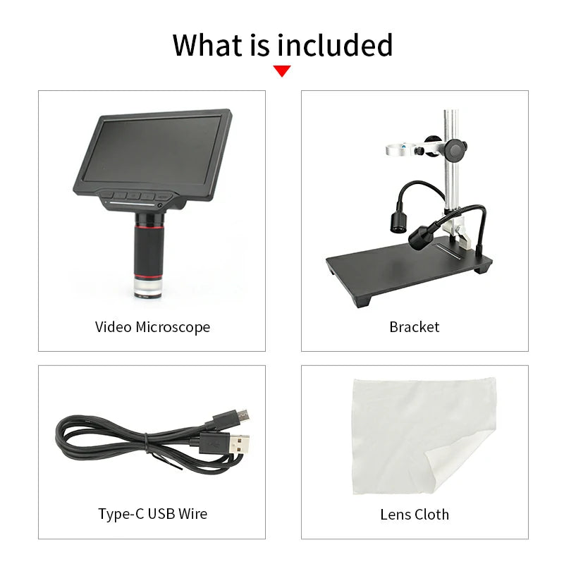 Load image into Gallery viewer, AiXun 7-Inch HD Digital Industrial Microscope – Perfect for BGA Rework &amp; Precision Soldering - Polar Tech Australia
