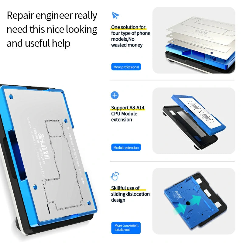 Load image into Gallery viewer, AiXun Z12 Strong Magnetic Middle Frame Reballing Platform – For iPhone 12 Series Motherboard Repair - Polar Tech Australia
