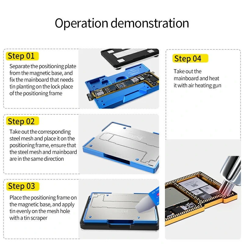 Load image into Gallery viewer, AiXun Z12 Strong Magnetic Middle Frame Reballing Platform – For iPhone 12 Series Motherboard Repair - Polar Tech Australia

