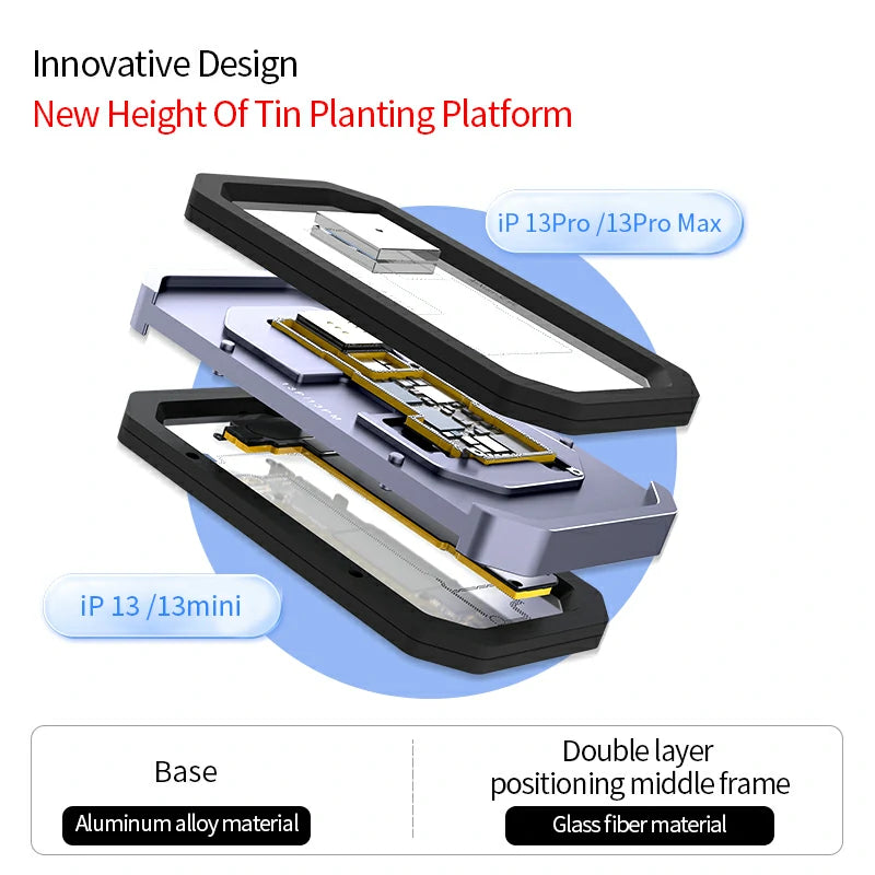 Load image into Gallery viewer, AiXun Z13 Middle Frame Tin Planting Platform – Professional Reballing Tool for iPhone 13 Series - Polar Tech Australia
