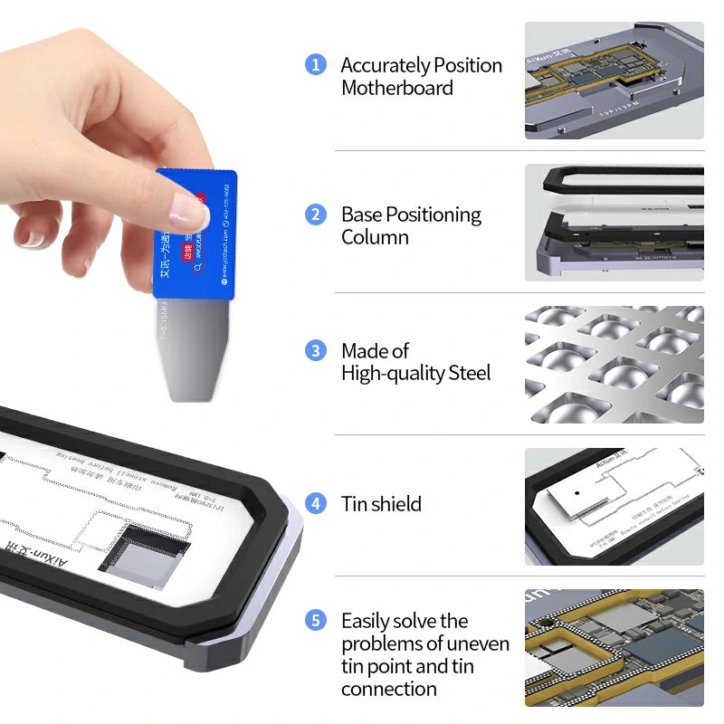 Load image into Gallery viewer, AiXun Z13 Middle Frame Tin Planting Platform – Professional Reballing Tool for iPhone 13 Series - Polar Tech Australia
