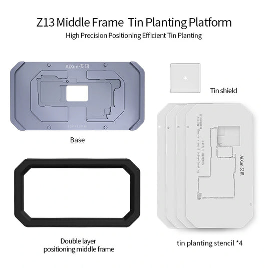 AiXun Z13 Middle Frame Tin Planting Platform – Professional Reballing Tool for iPhone 13 Series - Polar Tech Australia